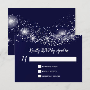 Deep Blue Sterrennacht Sky RSVP Kaartje