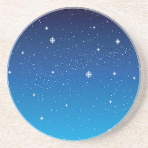 Deep Blue Sterrennacht Sky Zandsteen Onderzetter