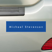 Deep Blue Trendy Modern Professional Bumpersticker (Op auto)