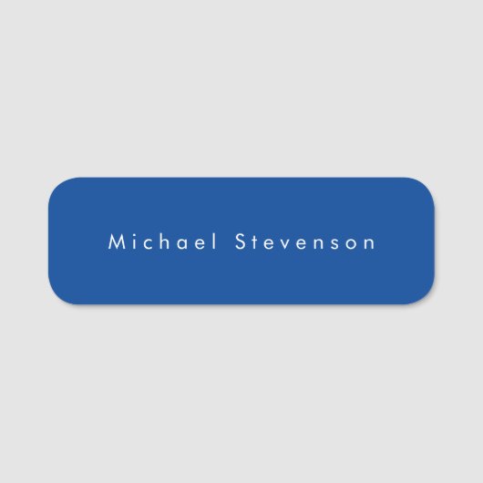 Deep Blue Trendy Modern Professional Naamplaatje (Voorkant)