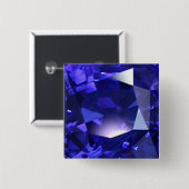 Deep Blue Vierkante Button 5,1 Cm (Voorkant /achterkant)