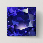 Deep Blue Vierkante Button 5,1 Cm (Voorkant)