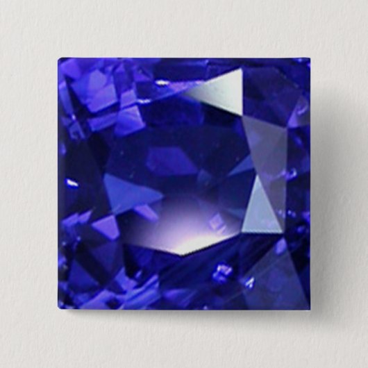 Deep Blue Vierkante Button 5,1 Cm (Voorkant)