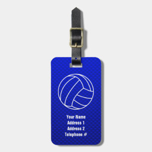 Deep Blue Volleyball Bagagelabel