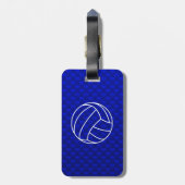 Deep Blue Volleyball Bagagelabel (Achterkant verticaal)