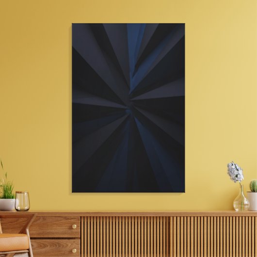 Deep Blue Vortex Canvas Afdruk (Insitu (Woonkamer))