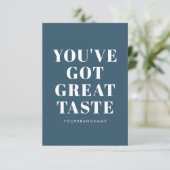 Deep blue vous avez un grand goût merci (Debout devant)