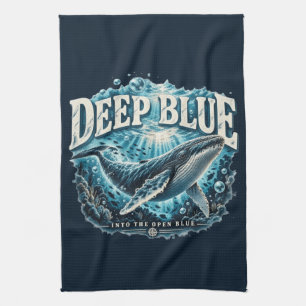 DEEP BLUE Walvis Oceaan Avontuur Theedoek