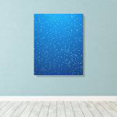 Deep Blue Water en kleine bubbels Canvas Afdruk (Insitu (Houten vloer))