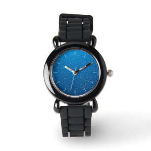 Deep Blue Water en kleine bubbels Horloge