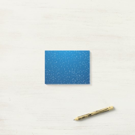 Deep Blue Water en kleine bubbels Post-it® Notes (Op bureau)