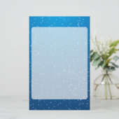 Deep Blue Water en TIny Bubbles Briefpapier (Staand voorkant)