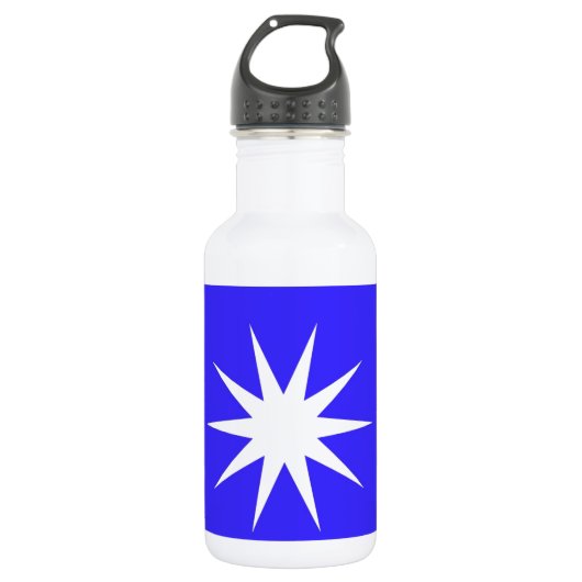 Deep Blue White Star Waterfles (Voorkant)
