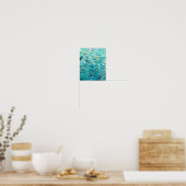 Deep Blue Zee 8x10 Ocean Abstract schilderen afdru Poster (Keuken)