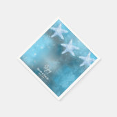 Deep Blue Zee bruiloft Servet (Hoek)