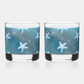 Deep Blue Zee bruiloft Whisky Glas (Achterkant)