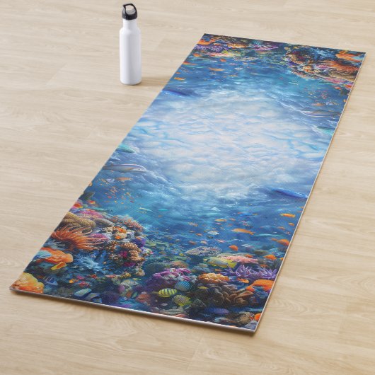 Deep Blue Zee Corals Yoga Mat (In situ)