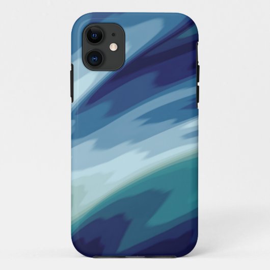 Deep Blue Zee Ocean Waves Water Patroon Case-Mate iPhone Case (Achterkant)