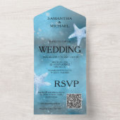 Deep Blue Zee Weddenschap in één uitnodiging (Binnen)