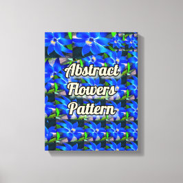 Deep Bluish Flowers Pattern Canvas Afdruk