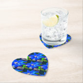 Deep Bluish Flowers Pattern Kartonnen Onderzetters (Insitu)