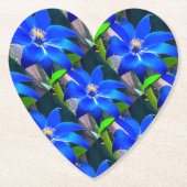 Deep Bluish Flowers Pattern Kartonnen Onderzetters (Voorkant)