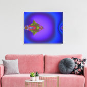 Deep Bluish Fractal Canvas Afdruk (Insitu (Woonkamer))