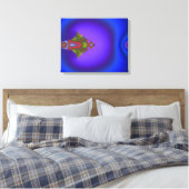 Deep Bluish Fractal Canvas Afdruk (Insitu (Slaapkamer))