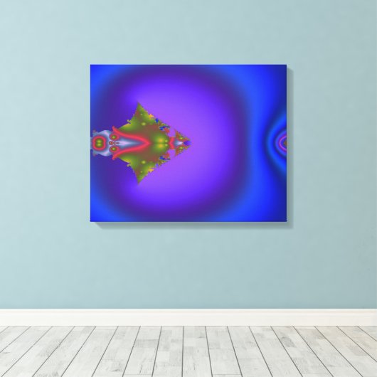 Deep Bluish Fractal Canvas Afdruk (Insitu (Houten vloer))