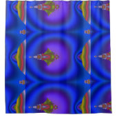 Deep Bluish Fractal Douchegordijn (Voorkant)