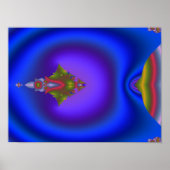 Deep Bluish Fractal Poster (Voorkant)