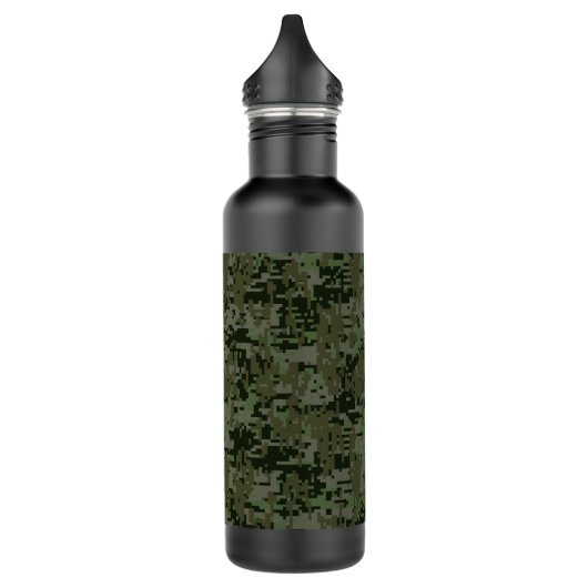 Deep Bossen Digital Camouflage Camo Pattern Waterfles (Links)