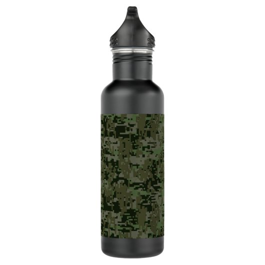 Deep Bossen Digital Camouflage Camo Pattern Waterfles (Rechts)