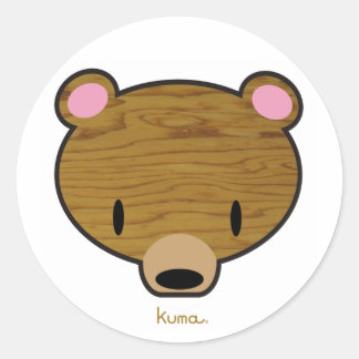 Deep bossen Kuma Ronde Sticker