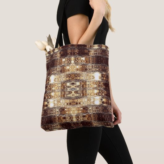 Deep Brown Abstracte Canvas tas (Dichtbij)