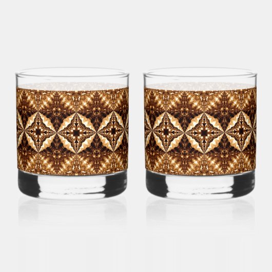 Deep Brown Stars Drinkware Set Whisky Glas (Voorkant)