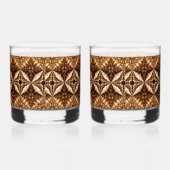 Deep Brown Stars Drinkware Set Whisky Glas (Links)