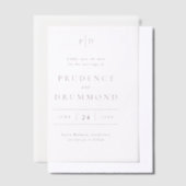 Deep Burgundy Classic Wedding Save the Date Vellum Uitnodigingen (Offset)