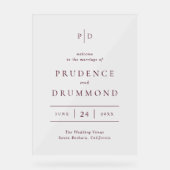 Deep Burgundy Elegant Classic Wedding (Recto)