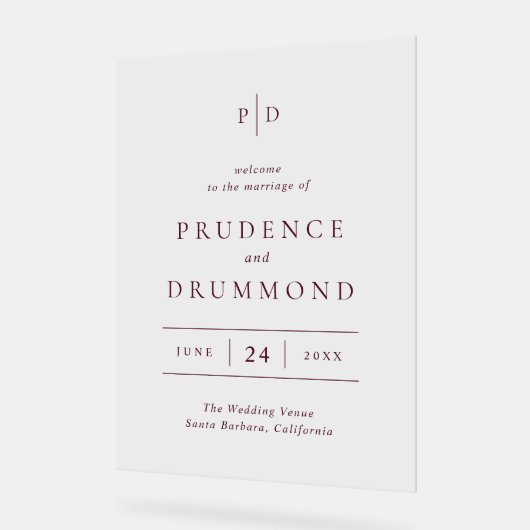 Deep Burgundy Elegant Classic Wedding (Angle)