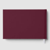 Deep Burgundy Elegant Classic Wedding Gastenboek (Achterkant)