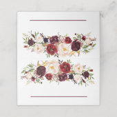 Deep Burgundy Floral Wedding (Buitenkant ongevouwen)