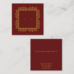Deep Burgundy Modern Lijst die Kaarten voor beelds Afsprakenkaartje