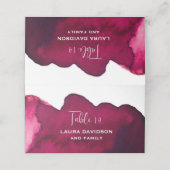 Deep burgundy red waterverf abstracte inkt rood (Buitenkant ongevouwen)