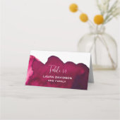 Deep burgundy red waterverf abstracte inkt rood (Achterkant)