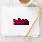 Deep burgundy red waterverf abstracte inkt rood etiket (Insitu)