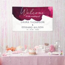 Deep burgundy red waterverf abstracte inkt rood