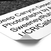 Deep Canyon Desert Research Station van Ansel Adam Poster (Hoek)