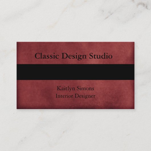 Deep Cherry Red Visitekaartjes (Voorkant)