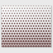 Deep Coffee Polka Dot Modern White Cadeaupapier (Vlak)
